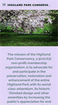 Mobile Screenshot of highlandparkconservancy.org